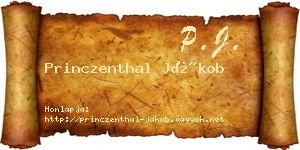 Princzenthal Jákob névjegykártya